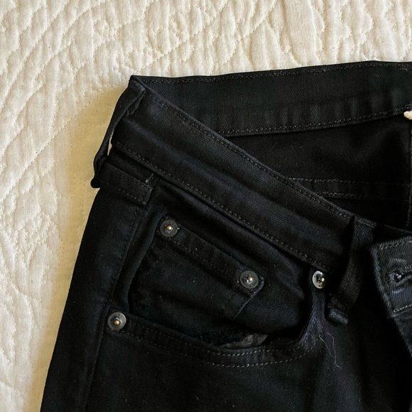 Rag & Bone Womens Jeans Pants Black Skinny Jean In Equestrian Solid Size 24 - Picture 6 of 6